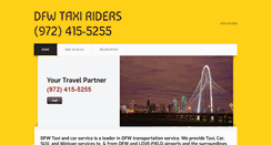 Desktop Screenshot of dfwtaxiriders.com